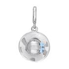 Laura Ashley Jubilee Collection Sterling Silver Lab-created White Sapphire Sun Hat Charm, Women's
