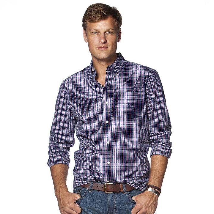 Big & Tall Chaps Classic-fit Plaid Button-down Shirt, Men's, Size: Xxl Tall, Purple