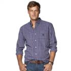 Big & Tall Chaps Classic-fit Plaid Button-down Shirt, Men's, Size: Xxl Tall, Purple