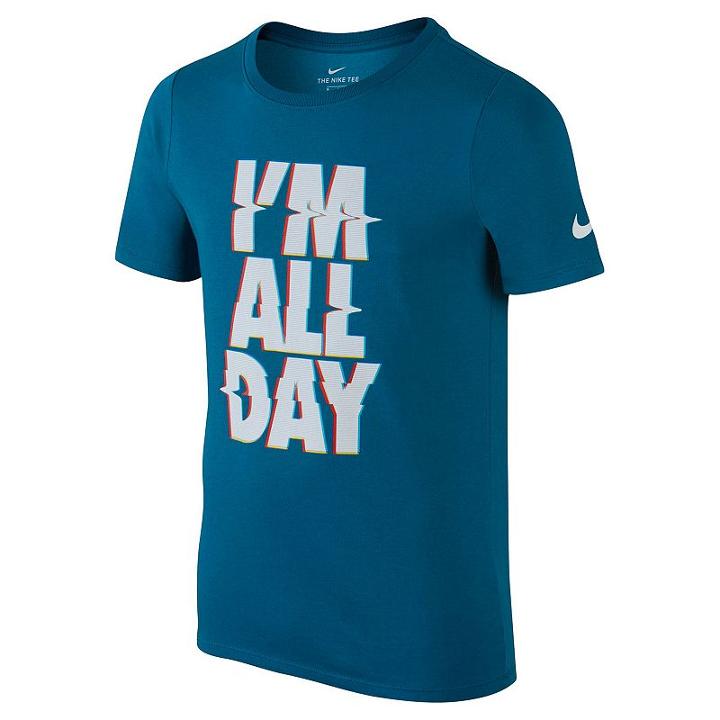 Boys 8-20 Nikei'm All Day Tee, Boy's, Size: Medium, Light Blue