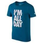 Boys 8-20 Nikei'm All Day Tee, Boy's, Size: Medium, Light Blue