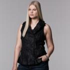 Plus Size Simply Vera Vera Wang Moto Vest, Women's, Size: 3xl, Black