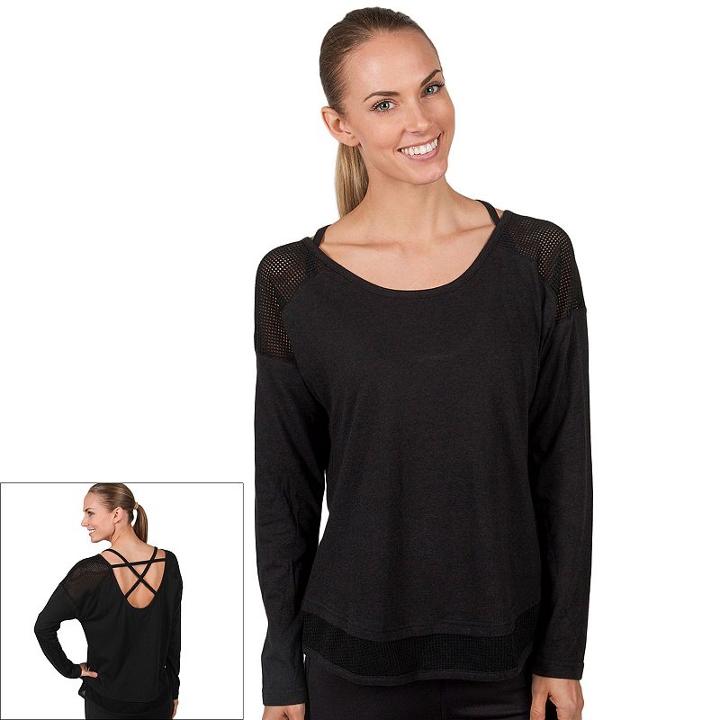Women's Jockey Sport Strappy Tee, Size: Xl, Oxford