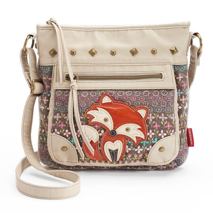 Unionbay Fox Applique Crossbody Bag, Women's, Lt Beige