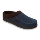 Dearfoams Men's Twill Clog Slippers, Size: Xl, Blue Other