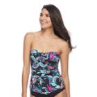 Women's Apt. 9&reg; Handkerchief Bandeau Tankini Top, Size: Medium, Veranda Multi