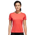 Women's Adidas Run Short Sleeve Tee, Size: Xs, Med Red