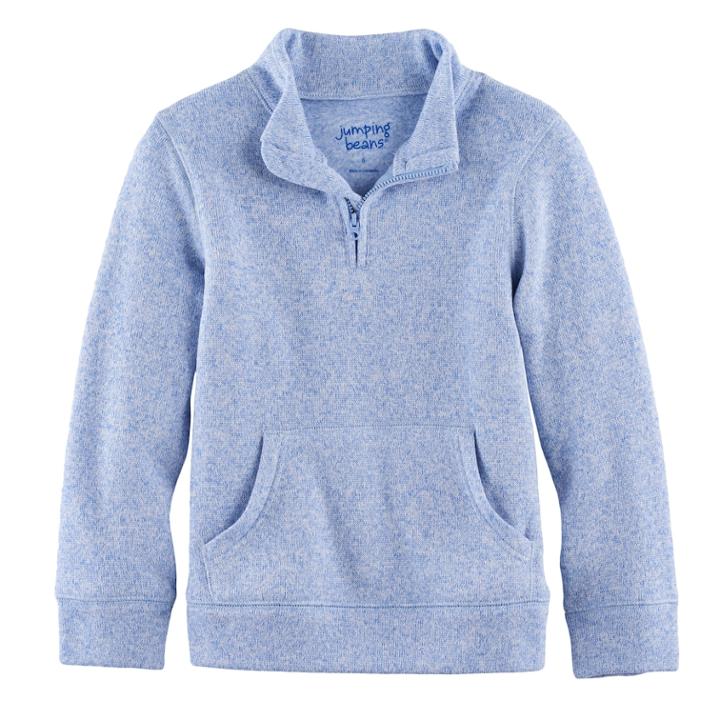 Boys 4-10 Jumping Beans&reg; 1/4 Zip Fleece Sweater, Blue (navy)