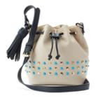 Olivia Miller Braelyn Studded Bucket Bag, Women's, Beig/green (beig/khaki)