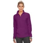 Women's Tek Gear&reg; Microfleece Half-zip Mockneck Top, Size: Small, Med Purple