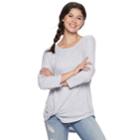 Juniors' Miss Chievous Cozy Twist-front Top, Teens, Size: Xl, Light Blue