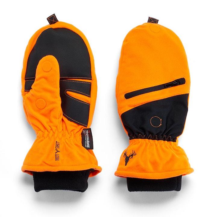 Boys Hot Shot Convertible Mittlens, Boy's, Brt Orange
