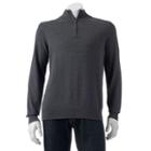Men's Croft & Barrow&reg; Classic-fit Solid 12gg Quarter-zip Sweater, Size: Medium, Dark Grey