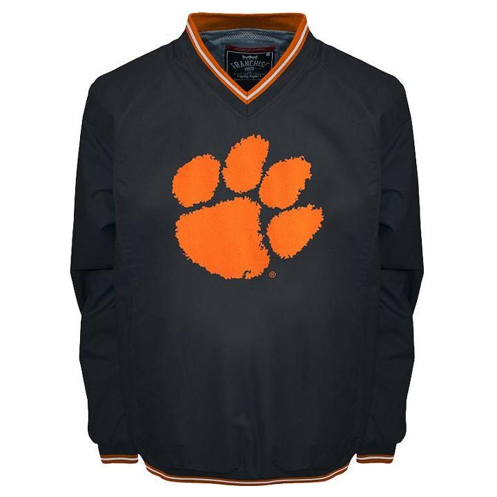 Men's Franchise Club Clemson Tigers Elite Windshell Jacket, Size: Small, Black