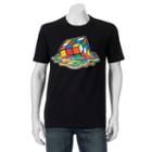 Men's Melted Rubik's Cube Graphic Tee, Size: Xl, Black