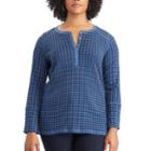 Plus Size Chaps Knit Top, Women's, Size: 2xl, Blue
