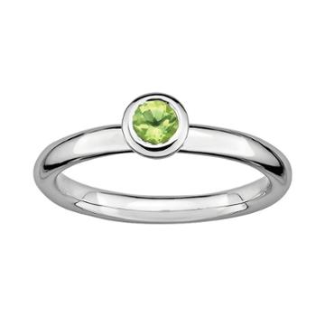 Stacks And Stones Sterling Silver Peridot Stack Ring, Women's, Size: 9
