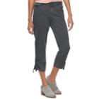 Women's Sonoma Goods For Life&trade; Drawstring Capris, Size: 4, Dark Grey