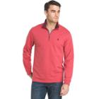 Men's Izod Nauset Saltwater Fleece Quarter-zip Pullover, Size: Medium, Red Other