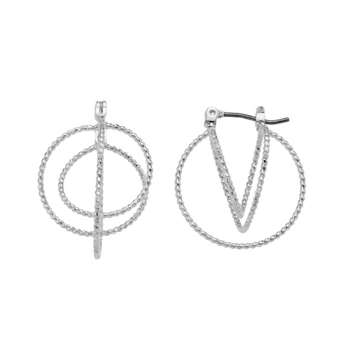 Napier Textured Geometric Nickel Free Drop Earrings, Women's, Silver