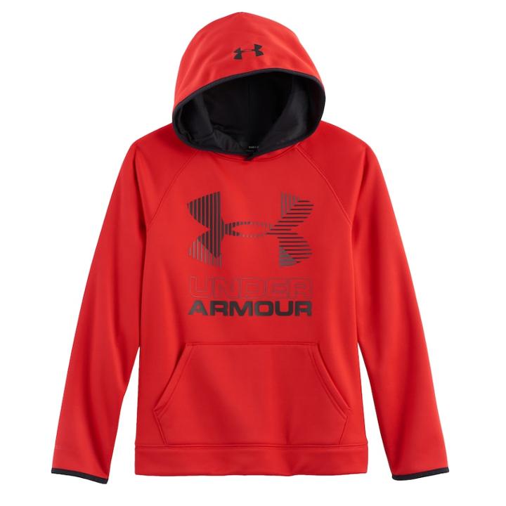 Boys 8-20 Under Armour Fleece Pull-over Hoodie, Size: Large, Red