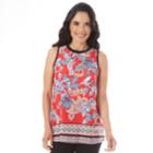 Women's Apt. 9&reg; Printed Swing Tank, Size: Medium, Red Multi Paisley