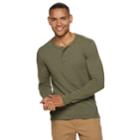 Men's Sonoma Goods For Life&trade; Slim-fit Supersoft Henley, Size: Medium, Med Brown