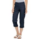 Women's Croft & Barrow&reg; Convertible Twill Capris, Size: 10, Blue