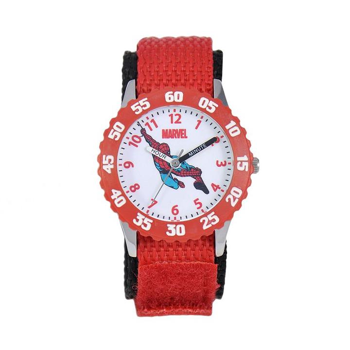 Marvel Spider-man Time Teacher Stainless Steel Watch, Red