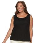 Plus Size Dana Buchman Essential Lace Tank, Women's, Size: 1xl, Black