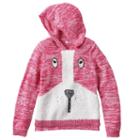 Design 365 Puppy Marled Sweater Hoodie - Girls 4-6x, Size: 6, Pink Other