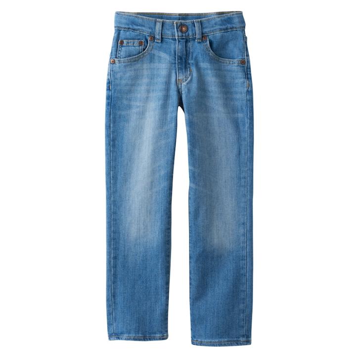 Boys 4-7x Sonoma Goods For Life&trade; Light Wash Straight Jeans, Size: 5, Med Blue