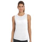 Women's Champion Authentic Wash Muscle Tank Top, Size: Large, White