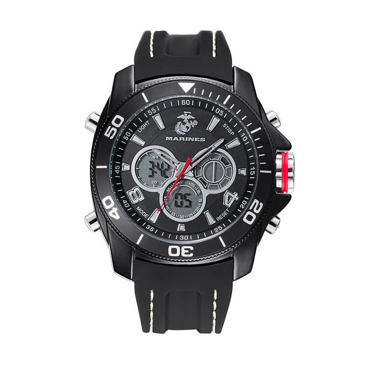 Wrist Armor Men's Military United States Marine Corps C29 Analog-digital Watch - 37100014, Black