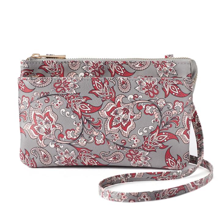 Apt. 9&reg; Baxter Rfid-blocking Double Entry Crossbody Bag, Women's, Med Grey
