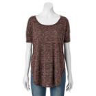 Women's Sonoma Goods For Life&trade; Marled Scoopneck Tee, Size: Medium, Brown