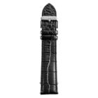 Kreisler Unisex Leather Watch Band, Size: 22mm, Black