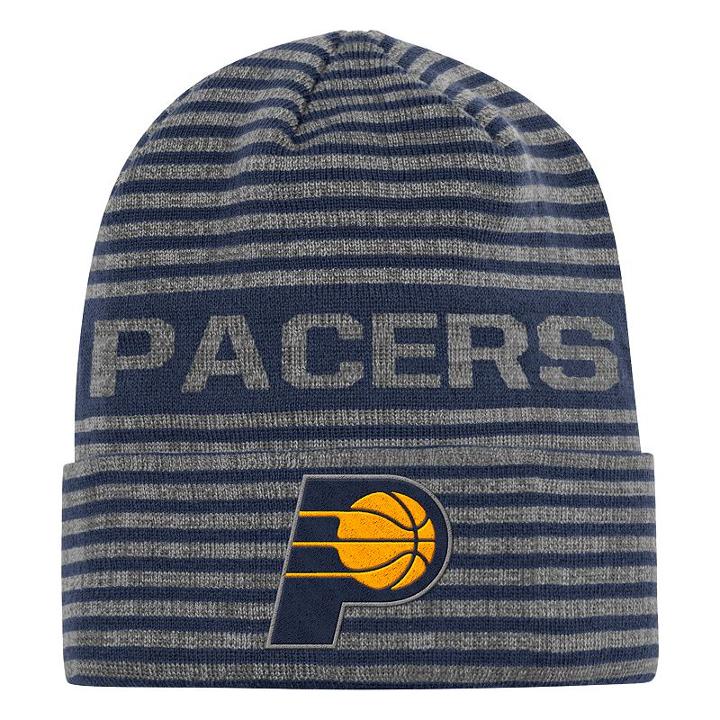 Men's Adidas Indiana Pacers Striped Beanie, Multicolor