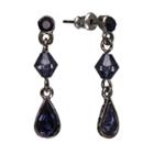 1928 Simulated Crystal And Bead Drop Earrings, Women's, Blue