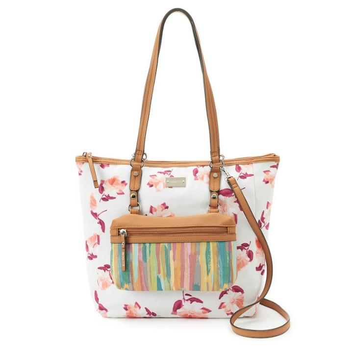 Rosetti Lizzy Printed Tote & Removable Bag, Women's, White