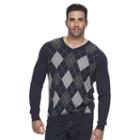 Big & Tall Croft & Barrow&reg; True Comfort Classic-fit Easy-care V-neck Sweater, Men's, Size: L Tall, Dark Blue