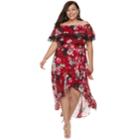 Plus Size Jennifer Lopez Floral Off-the-shoulder Maxi Dress, Women's, Size: 0x, Red