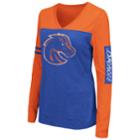 Women's Campus Heritage Boise State Broncos Distressed Graphic Tee, Size: Small, Blue (navy)
