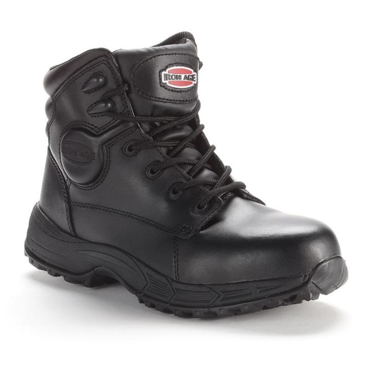 Iron Age Sport Men's Steel-toe Work Boots, Size: 9 Wide, Black