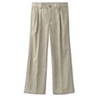 Boys 4-7x Chaps Pleated Twill School Uniform Pants, Boy's, Size: 4, Beig/green (beig/khaki)
