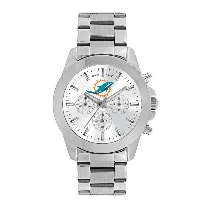 Women's Game Time Miami Dolphins Knockout Watch, Silver