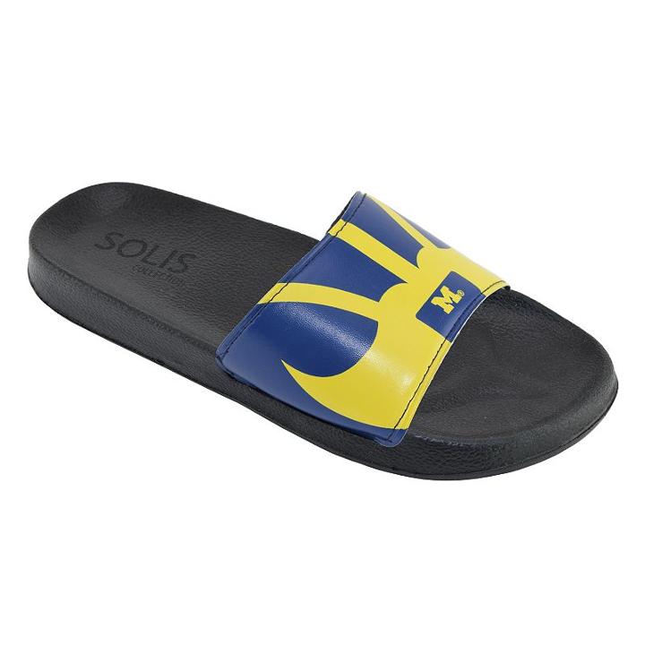 Men's Michigan Wolverines Slide Sandals, Size: Medium, Black