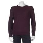 Men's Apt. 9&reg; Modern-fit Solid Merino Crewneck Sweater, Size: Large, Dark Red