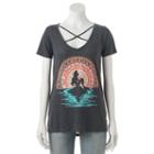 Disney's The Little Mermaid Juniors' Ariel Cross Front Graphic Tee, Girl's, Size: Large, Grey Other
