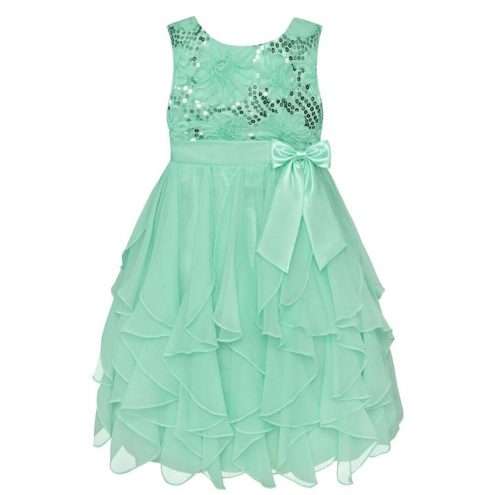 Girls Plus Size American Princess Sequin Bodice & Corkscrew Skirt Dress, Size: 14 1/2, Lt Green